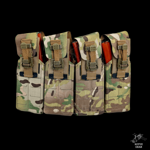 Gearcraft 4x Ak magazine pouch with flaps and silent buckles